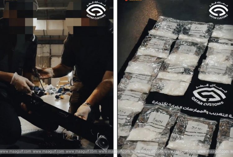 హమద్ పోర్టులో ఆడియో స్పీకర్లలో షాబు..!!